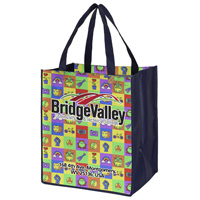 13” W x 13” H Full Color Import Air Ship Grocery Shopping Tote Bags